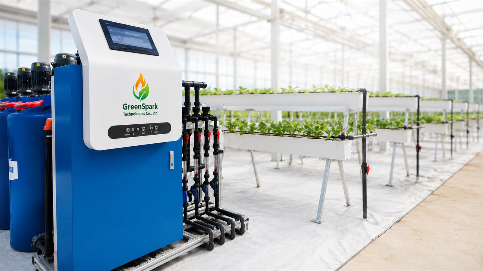 Fertigation equipment in a greenhouse application